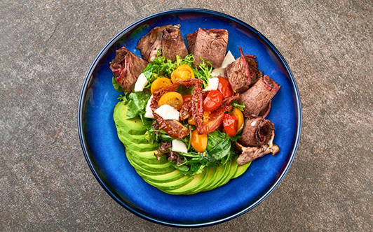 Flank Steak Caprese Salad